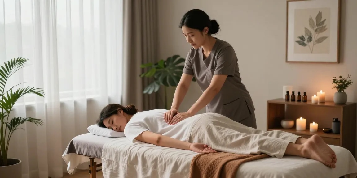 Experience a peaceful 안산출장안마 with a professional therapist in a serene home setting.