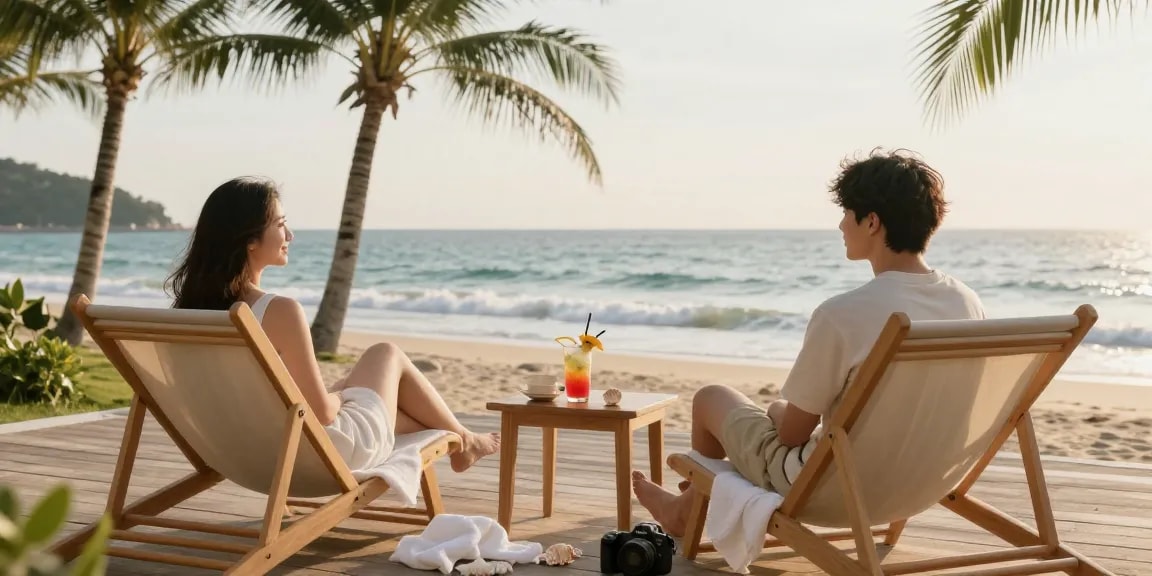 Experience luxury and relaxation at 여수오피 with a stunning ocean view.