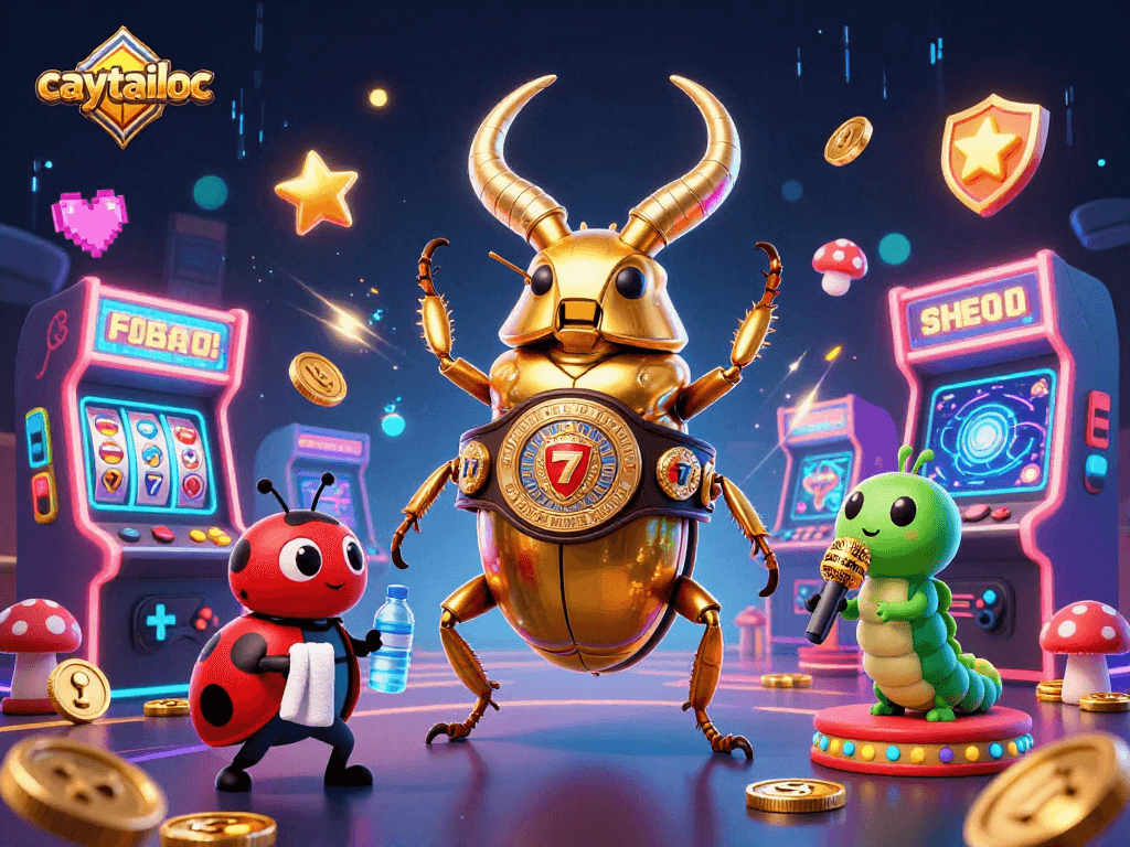 Caytailoc offers thrilling slots with jackpots, featuring vibrant characters and casino elements.