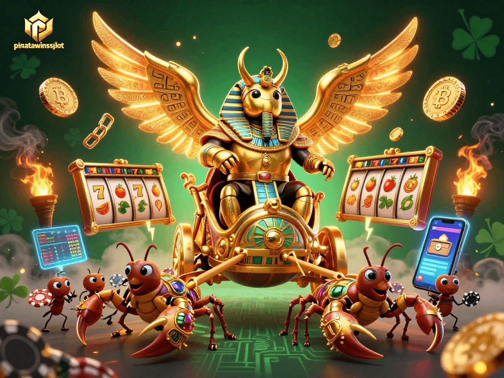 Experience fun spins and big wins with pinatawinsslot in this dynamic casino illustration.
