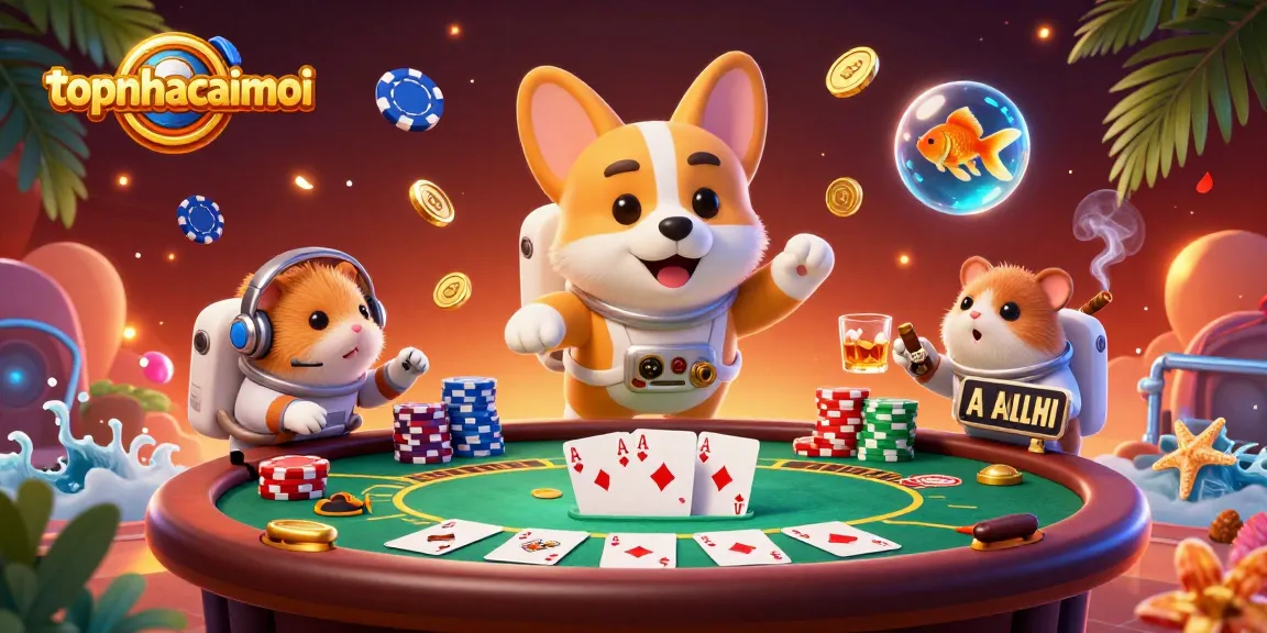 Experience thrilling gameplay at topnhacaimoi with a whimsical, cosmic casino scene.