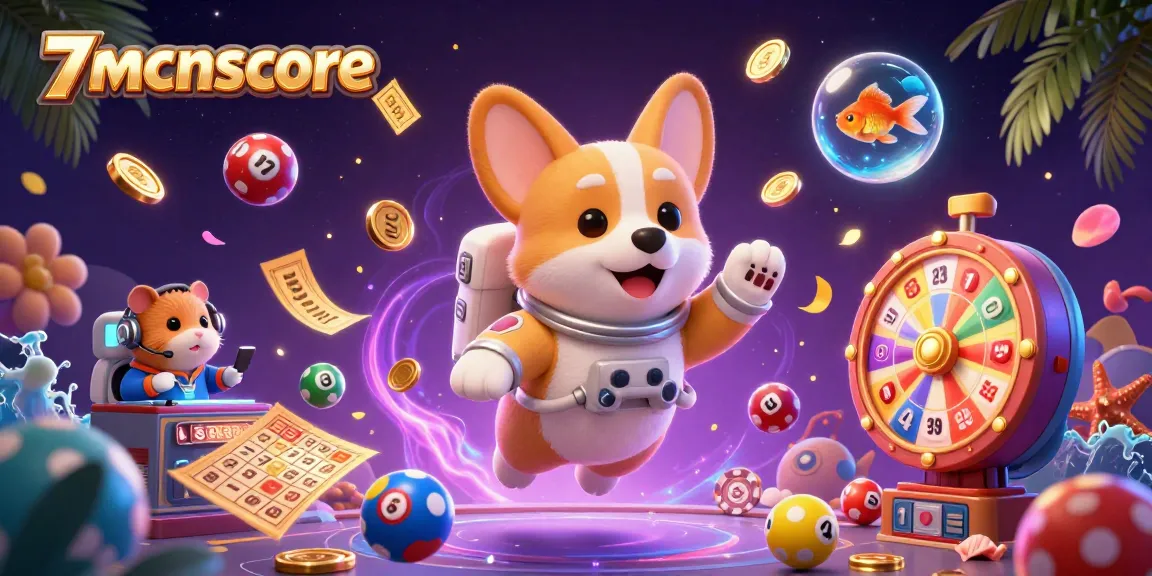 Engage in winning strategies at 7mcnscore with our vibrant virtual lottery game scene.