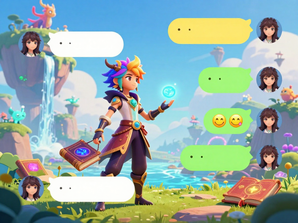 A captivating hentai ai chat scene showcasing animated fantasy characters and vibrant digital elements for immersive engagement.