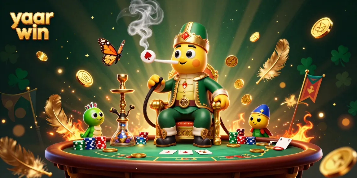 Experience thrilling poker action with yaar win in this vibrant 3D casino scene.