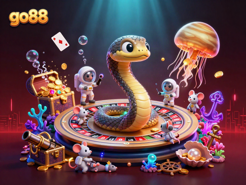Experience thrilling gameplay at go88 with an exciting cosmic casino scene featuring space-themed bets and vibrant visuals.