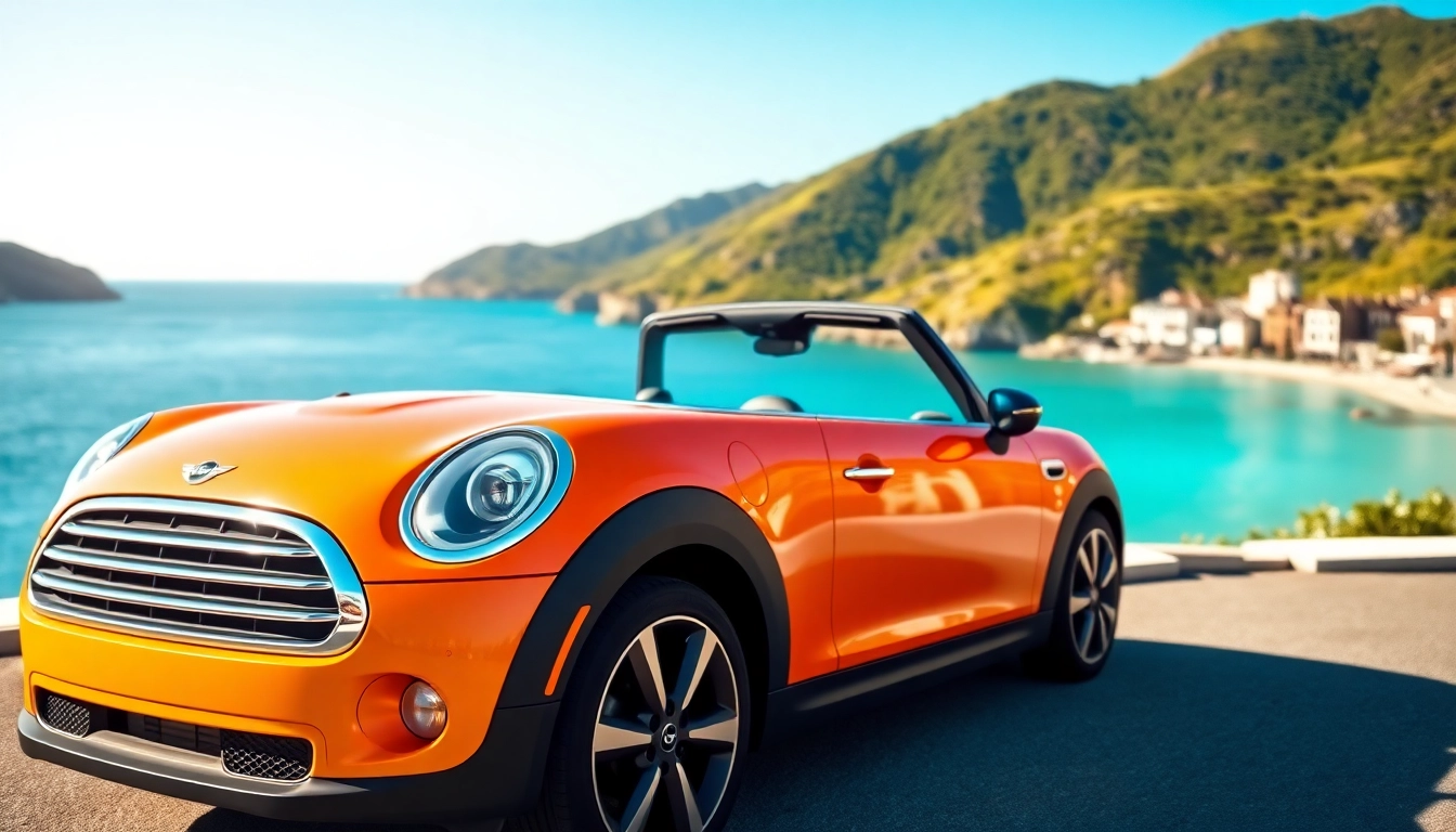 Catch attention with a Mini Cooper rental St Barts in a stunning coastal setting.