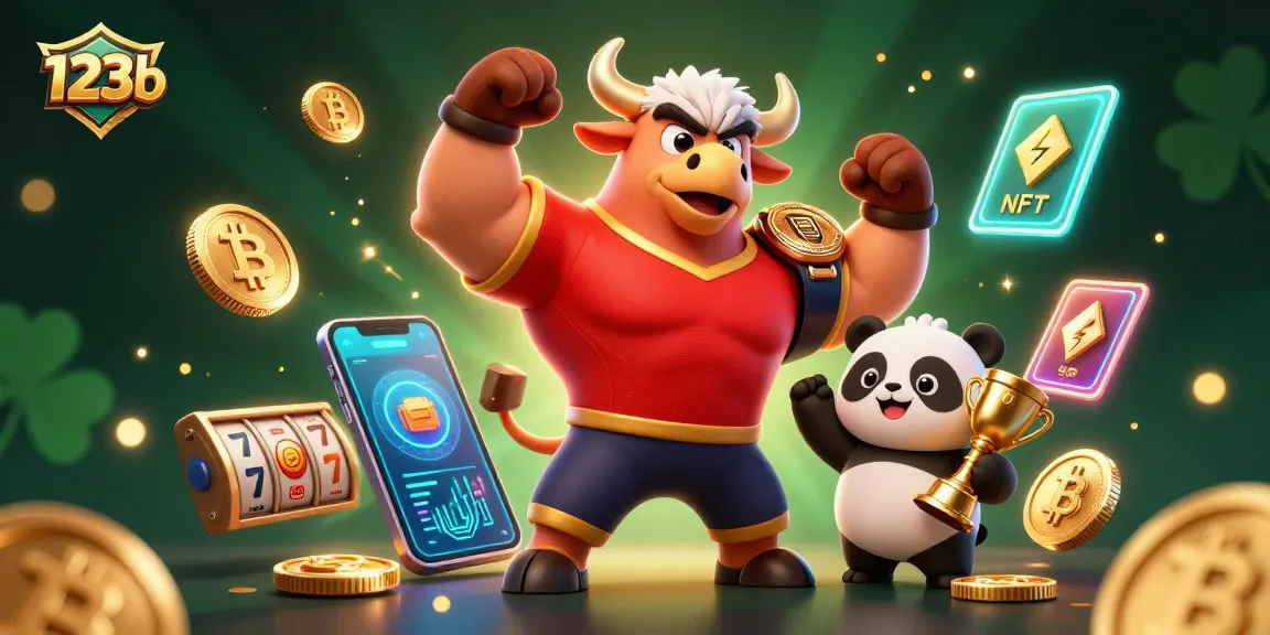 Engage with 123b's thrilling crypto casino scene featuring a muscular bull, eagle champion, and panda winner.