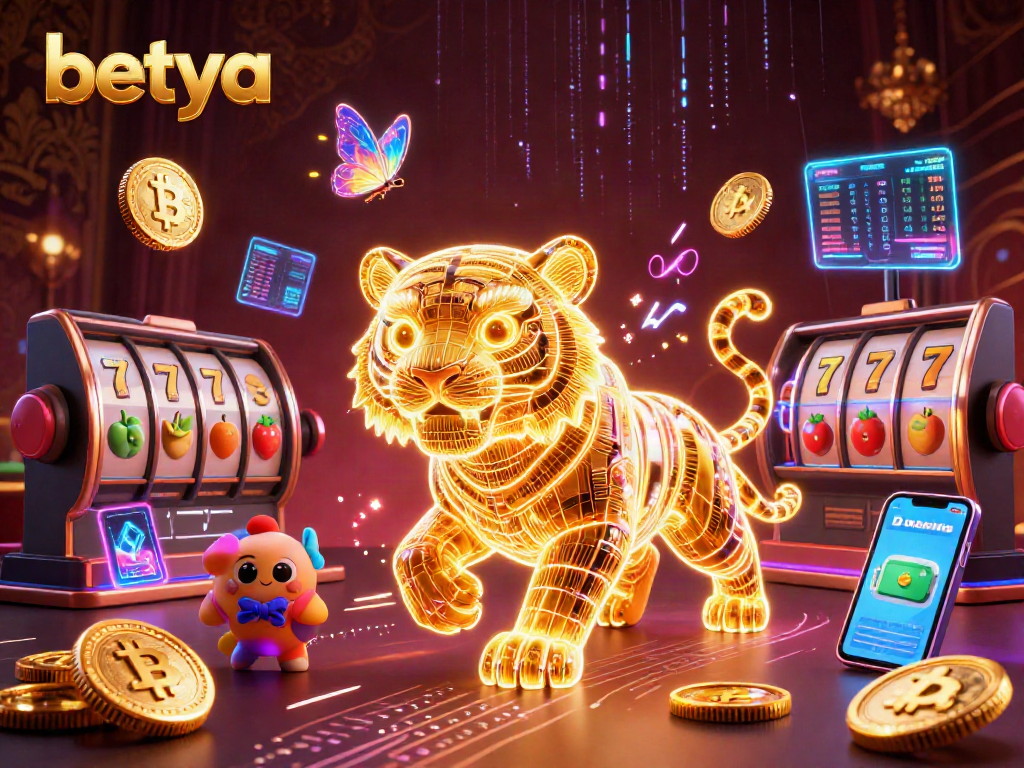 Betya slots come alive with neon elements and a scene full of vibrant casino energy.