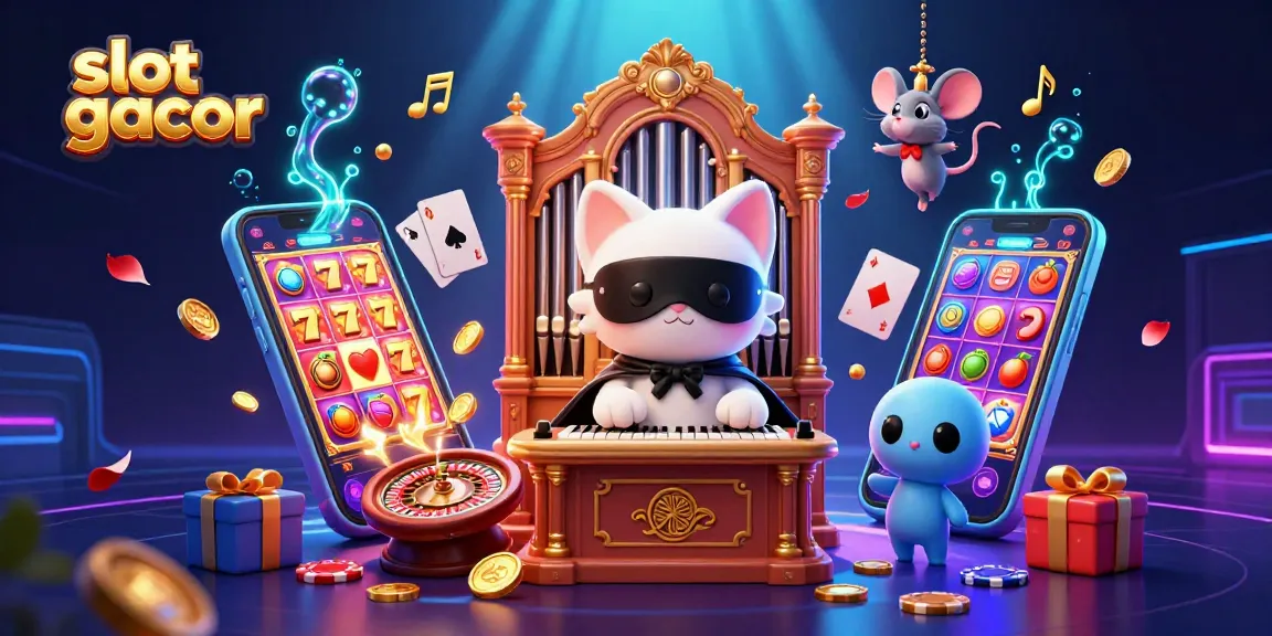 Spin the reels of slot gacor games with vibrant characters and thrilling casino action.