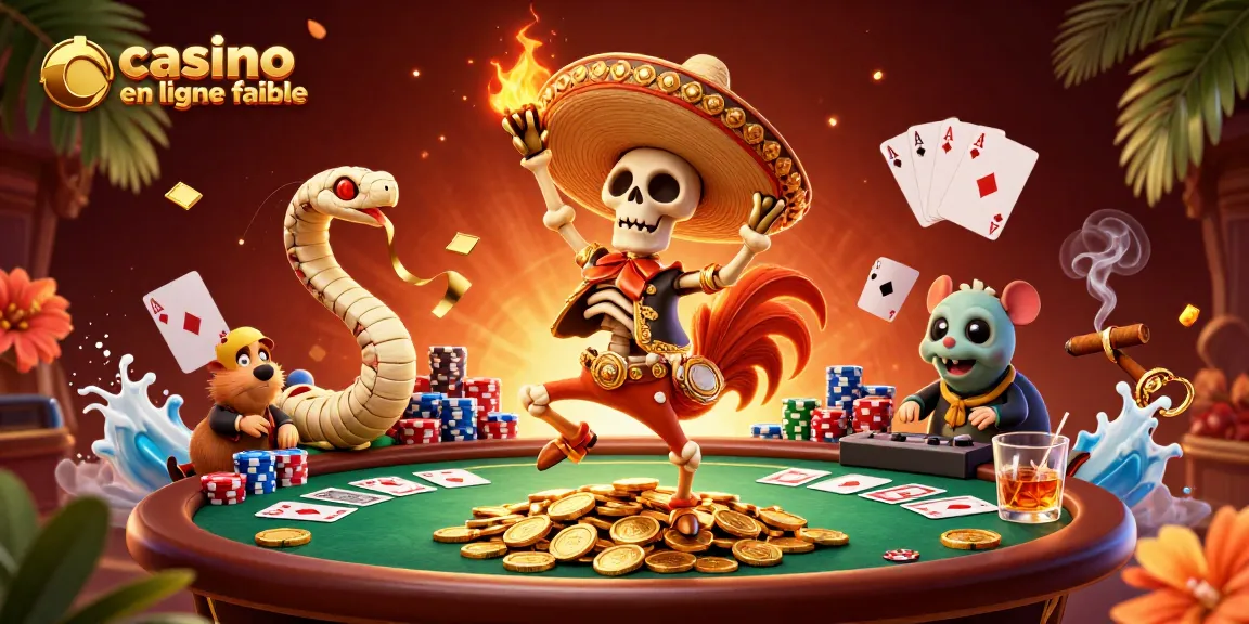 Action dans un casino en ligne fiable avec des personnages 3D dans une scène animée remplie d'éléments de jeu.