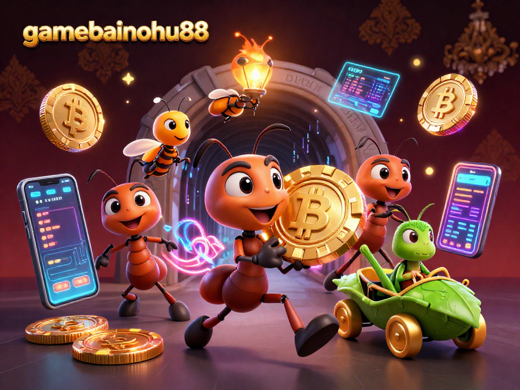 Engage in thrilling gameplay with gamebainohu88 as cartoon ants pull off a heist with giant chips.