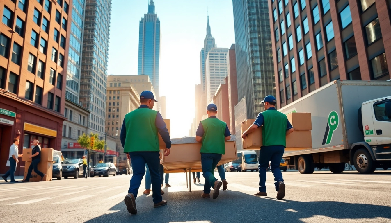 Discover reliable moving services Manhattan showcased by professional movers in action.