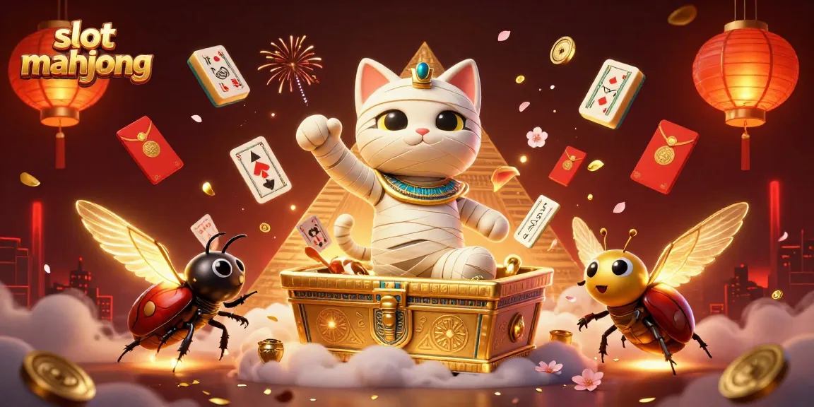 Play exciting slot mahjong with vibrant characters and glowing symbols in an energetic casino scene.