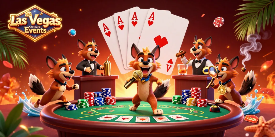 Experience thrilling Las Vegas Corporate Events in a dynamic casino scene featuring comedy and cocktails.