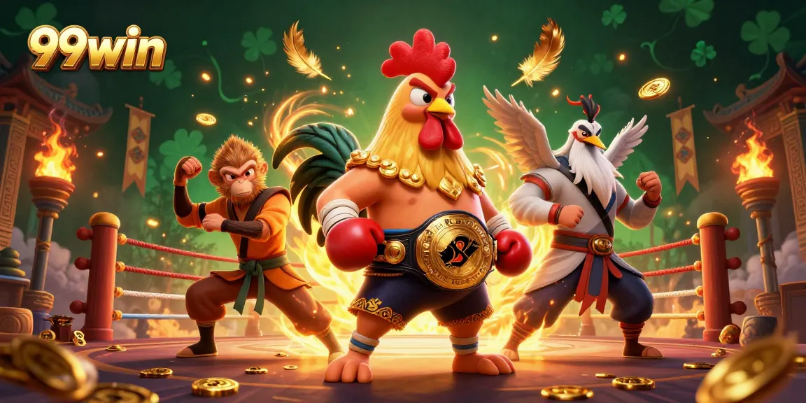Experience thrilling wins at 99win with dynamic gambling action illustrated in a vibrant scene.