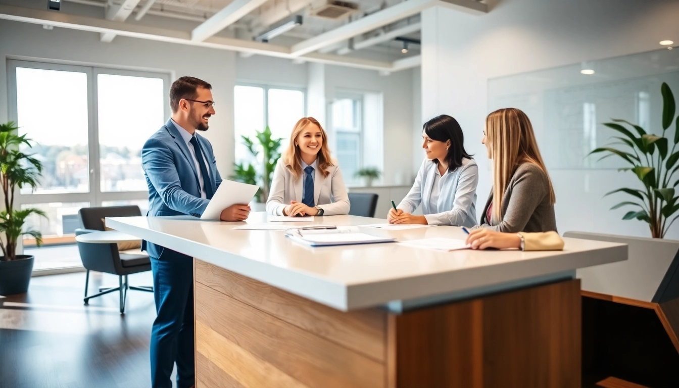 Engaging title insurance services discussion with professional agents.