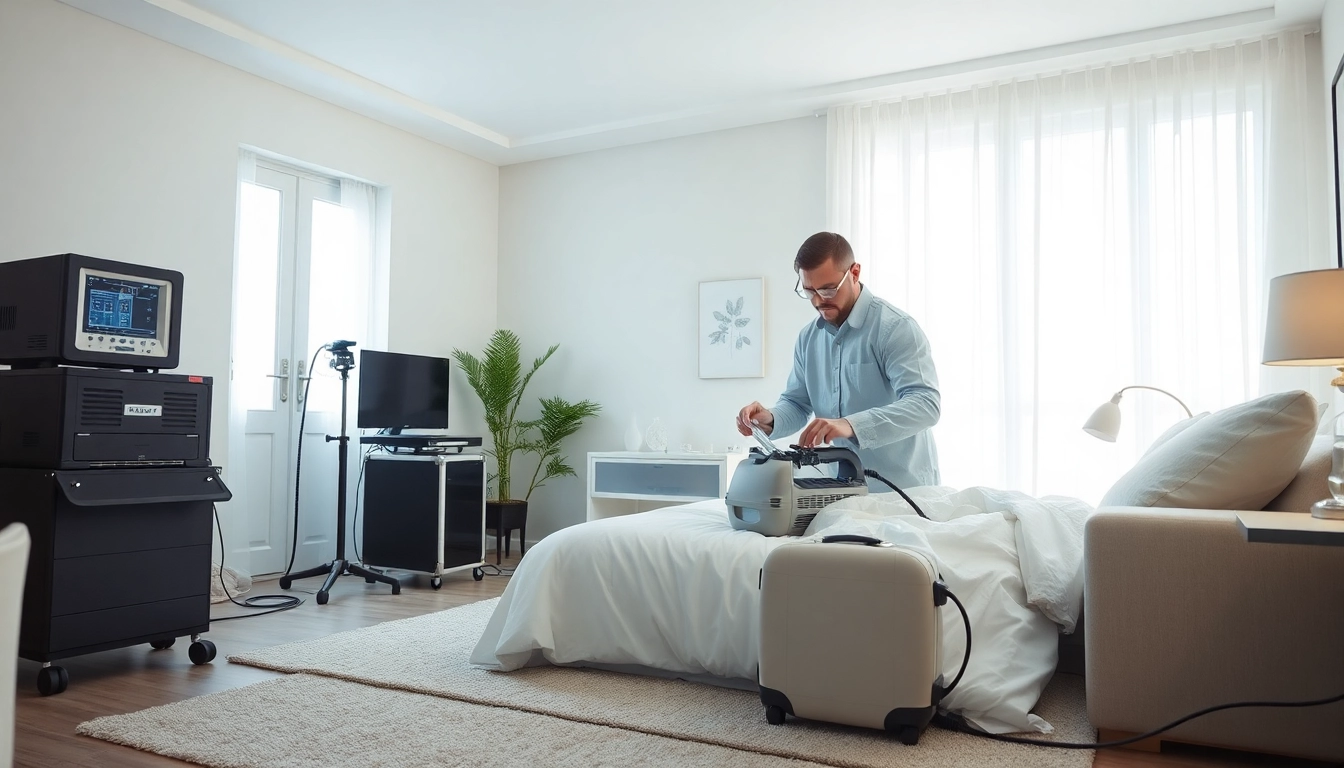 Effective bed bug removal demonstration by a professional pest control expert in a bright home environment.