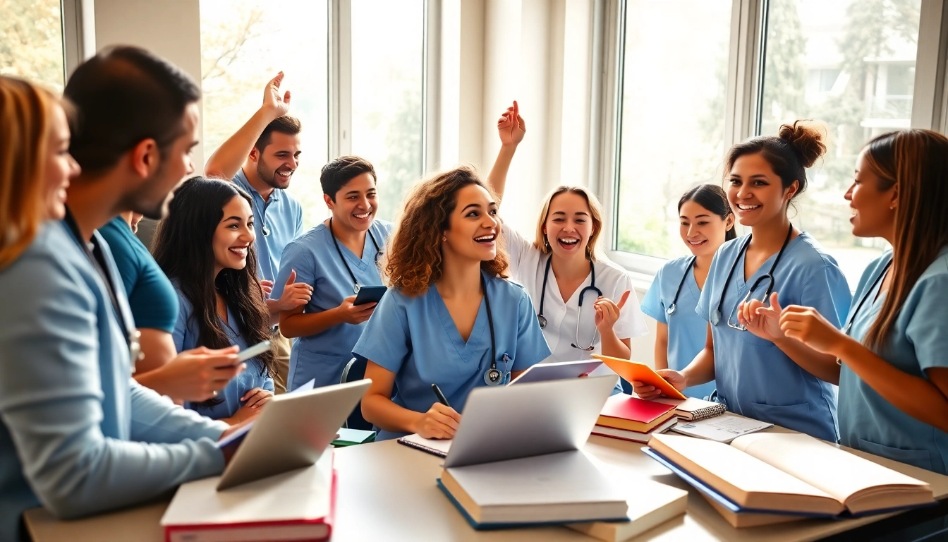 Engage with Houston Trusted Nclex review center students in a lively classroom setting.