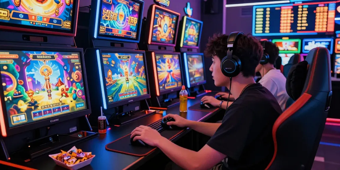 Player enjoying slot raja games in vibrant online gaming setup