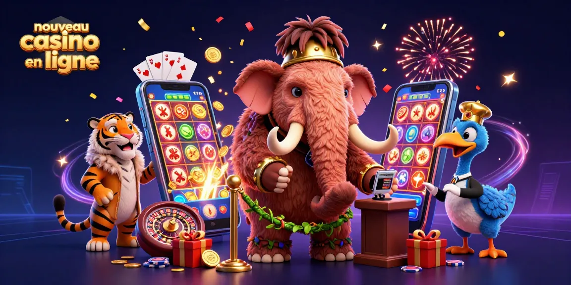 Jouez avec des jackpots dans un nouveau casino en ligne animés par un mammouth et un tigre VIP.