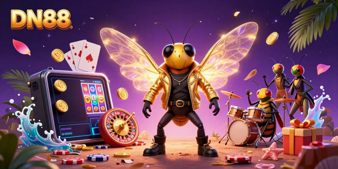 Experience exciting gameplay at DN88 with a vibrant scene featuring charismatic characters and engaging game elements.