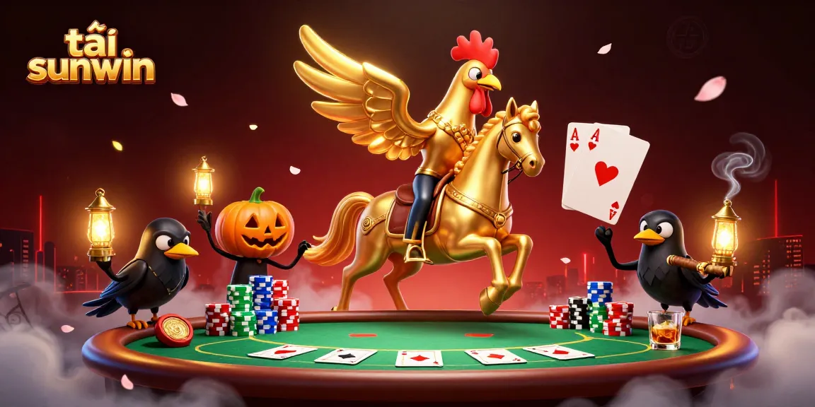 Play tải sunwin in a vibrant midnight casino scene featuring dynamic characters and engaging elements.