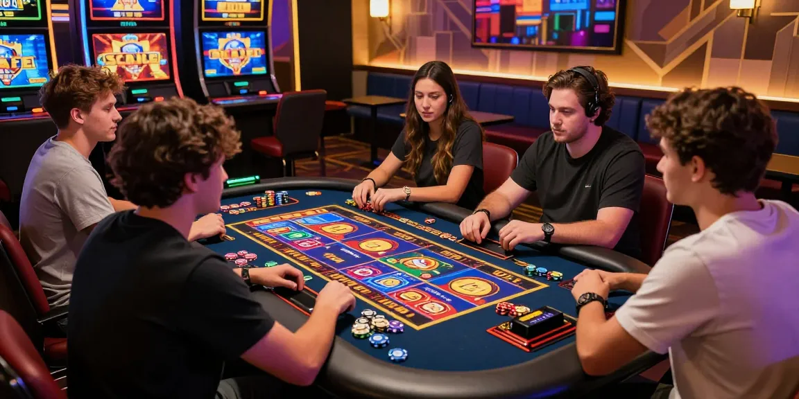 Players enjoying thrilling games at SUNDA787 online casino with vibrant atmosphere and engaging graphics.