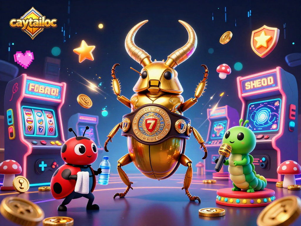 Caytailoc offers thrilling slots with jackpots, featuring vibrant characters and casino elements.