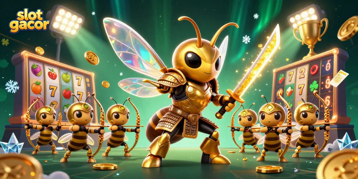 Experience the excitement of slot gacor with vibrant 3D characters amidst dynamic gaming elements.