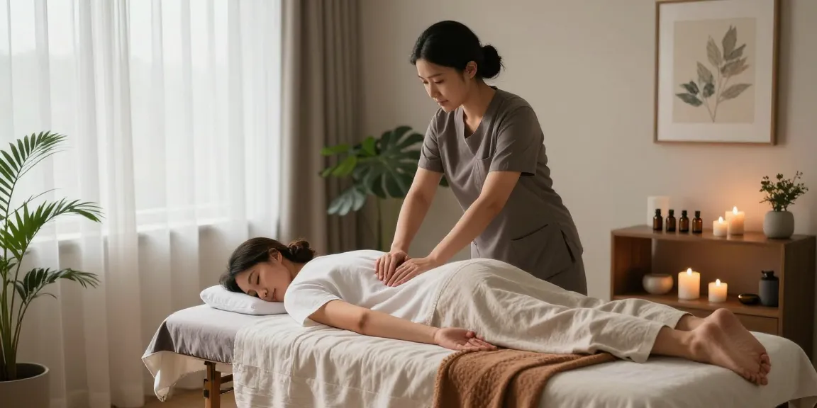 Experience a peaceful 안산출장안마 with a professional therapist in a serene home setting.