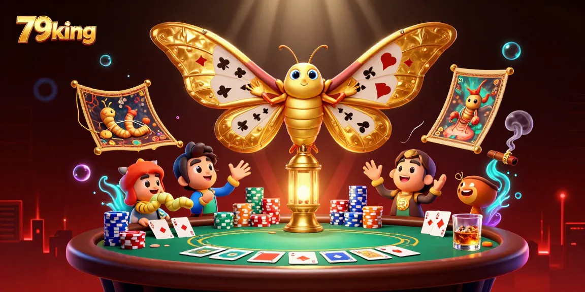 Experience the thrill of 79king with a vibrant 3D illustration showcasing poker elements.