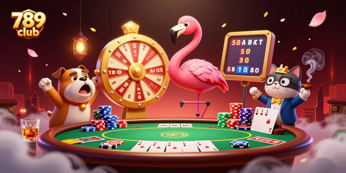 Spin the giant prize wheel at 789 club with a lively game show host and a winning bulldog!