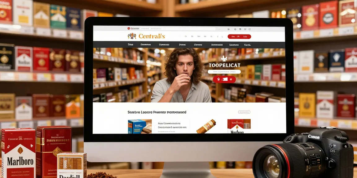 Engaged customer exploring top smoke and tobacco cigarettes online wholesale at Cigarette Central.