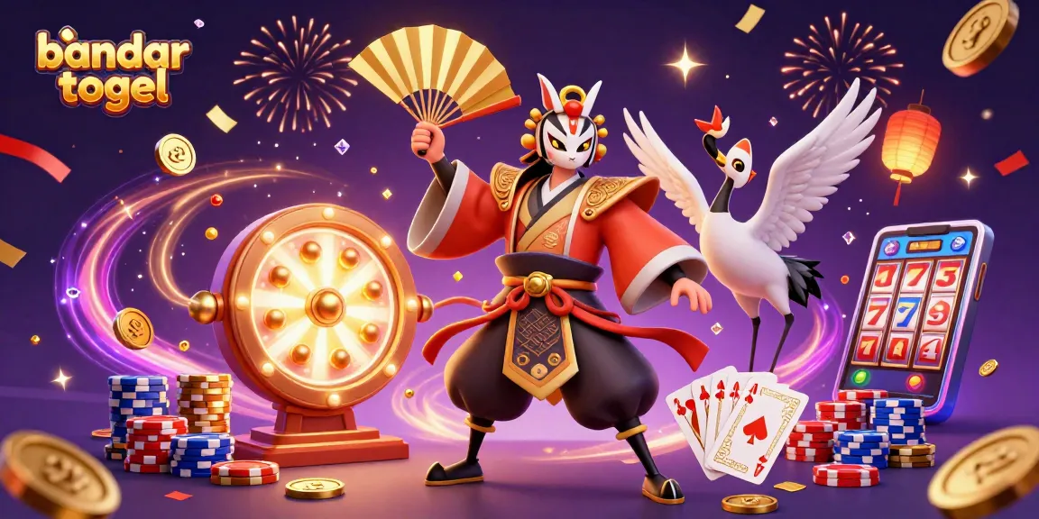 Experience the thrill of bandar togel with dynamic characters, casino elements, and vivid 3D illustration.