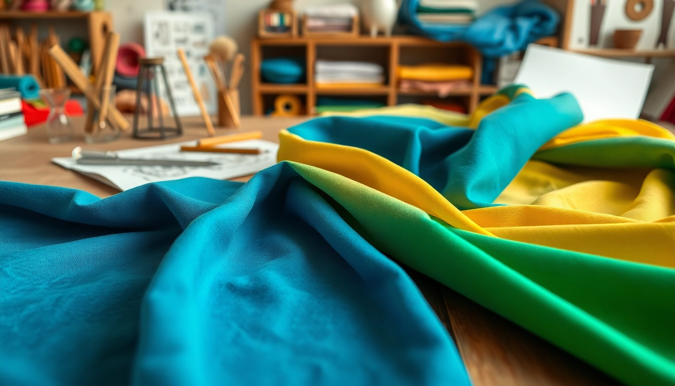 Explore terlenka stof wikipedia showcasing vibrant fabric textures and crafting tools for sewing projects.