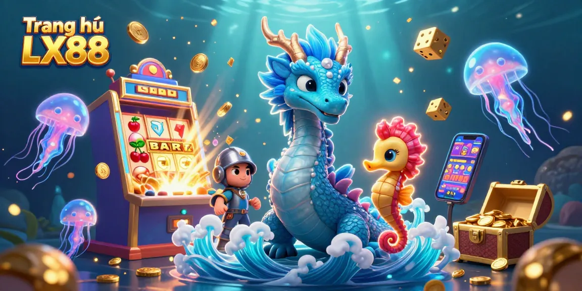 Experience the thrill at Trang chủ LX88 as the azure water dragon and seahorse knight join a jackpot celebration!