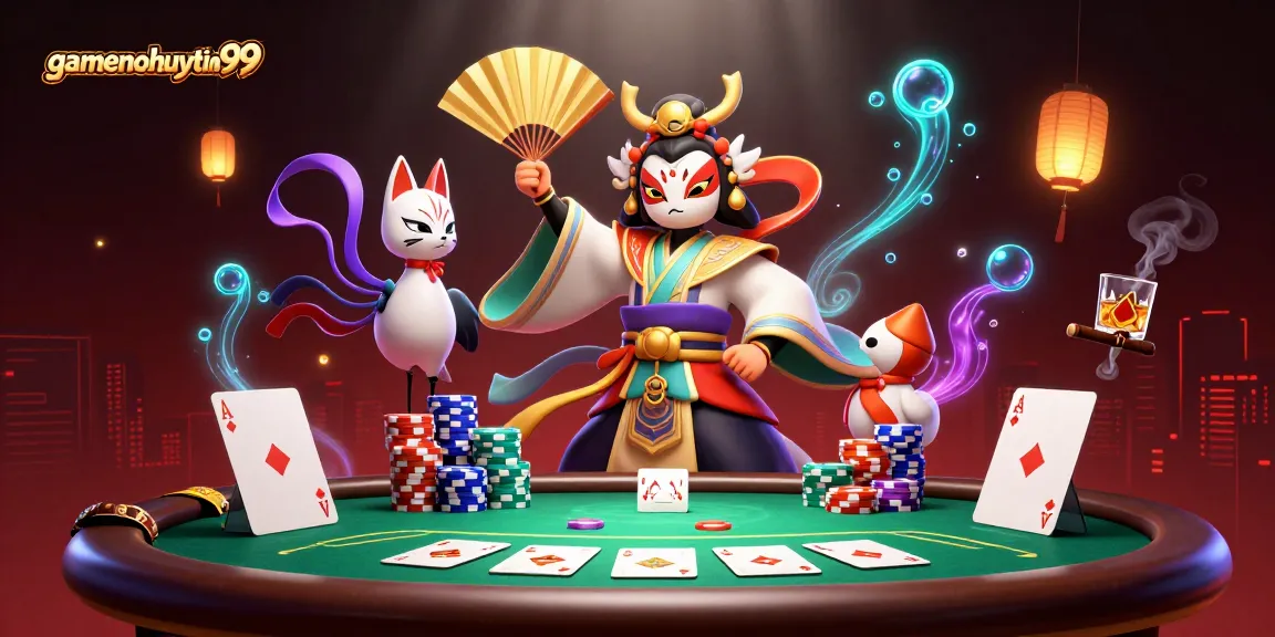 Engage in thrilling poker at gamenohuuytin99 with exciting card action and vibrant characters.