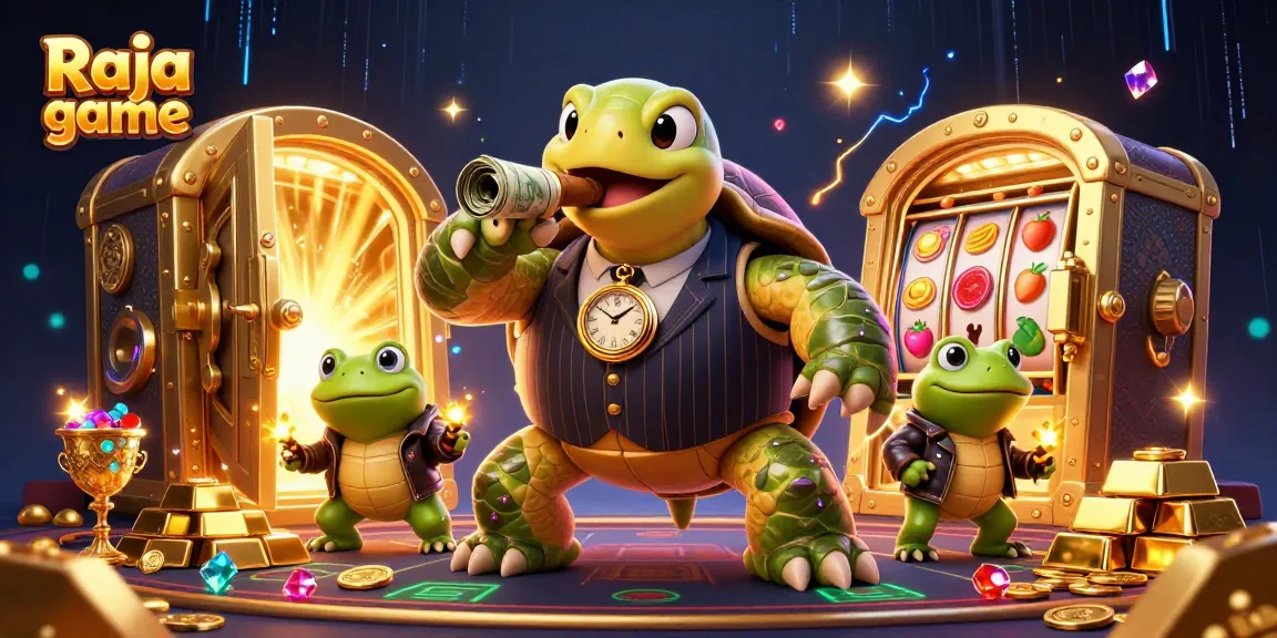 Experience thrilling action in Raja game with vibrant 3D cartoon characters and dazzling casino elements.