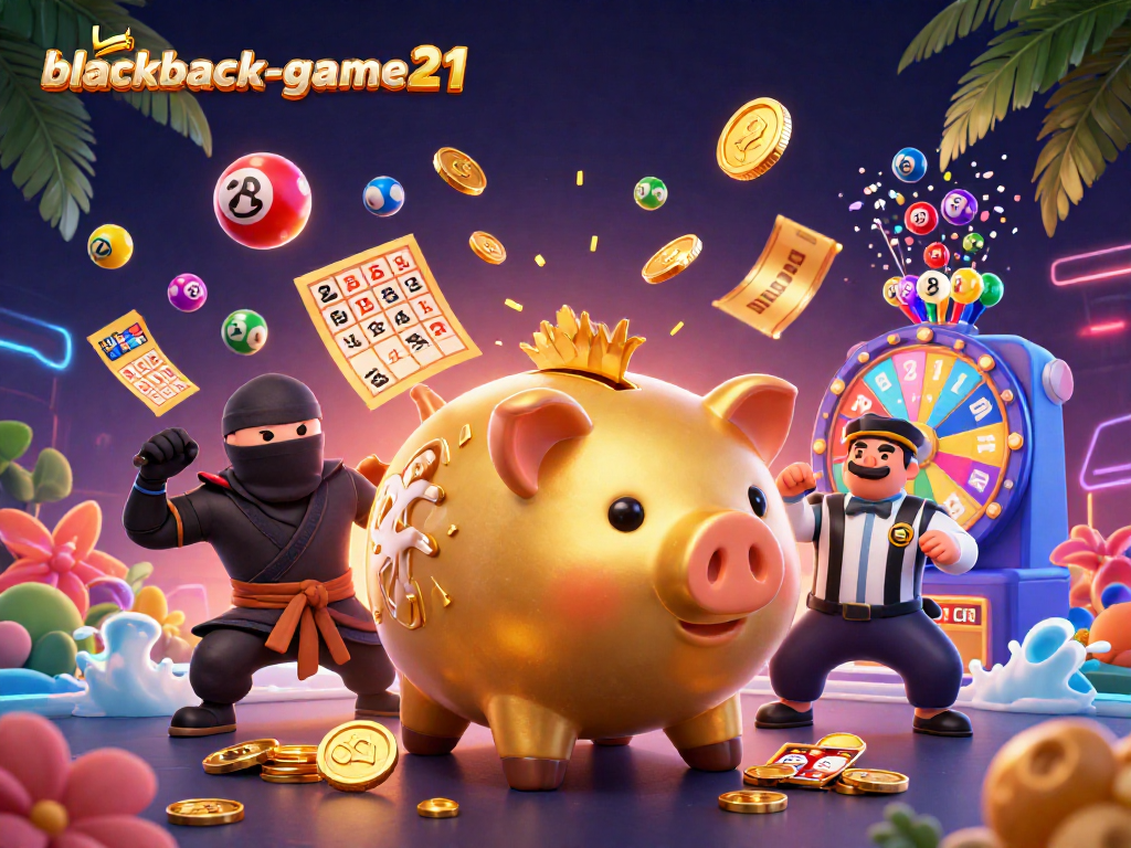 Engage in high-stakes gameplay with blackjack-game21's exciting characters amidst a dynamic casino scene!