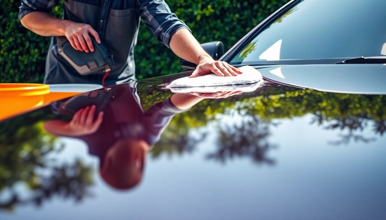Learn how to protect car paint after washing with effective waxing techniques in a bright outdoor setting.