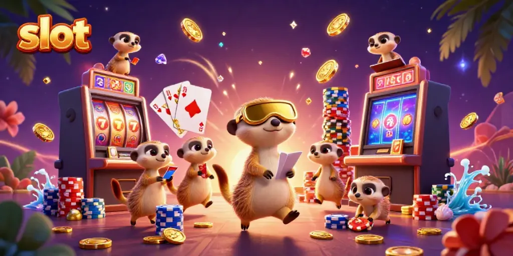 Slot memberikan pengalaman seru dengan koloni meerkat dan permainan kasino yang megah.